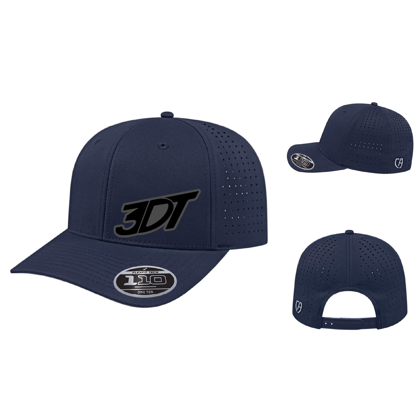 3DT Dimensional Embroidered Flexfit 110 Perforated Performance Snapback Cap